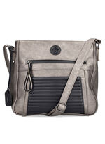 Rieker, Tasche, Damen, mit Magnetverschluss-Vorfach BRONZE-SCHWARZ